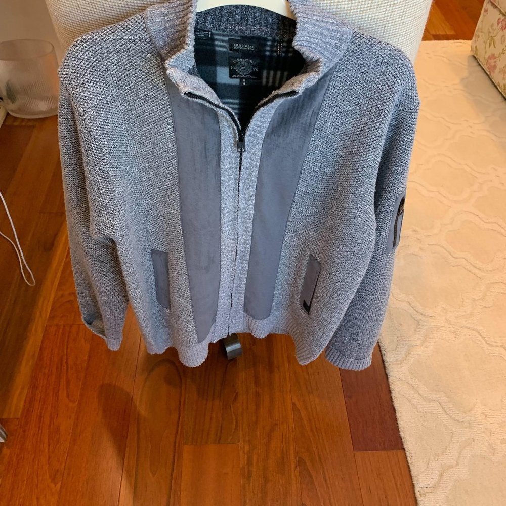 DAVID BITTON BUFFALO GRAY SWEATER